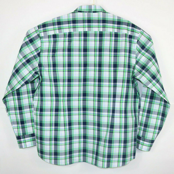 Bruun & Stengade Size 46 Green Blue Easy Care EUC - Picture 7 of 8